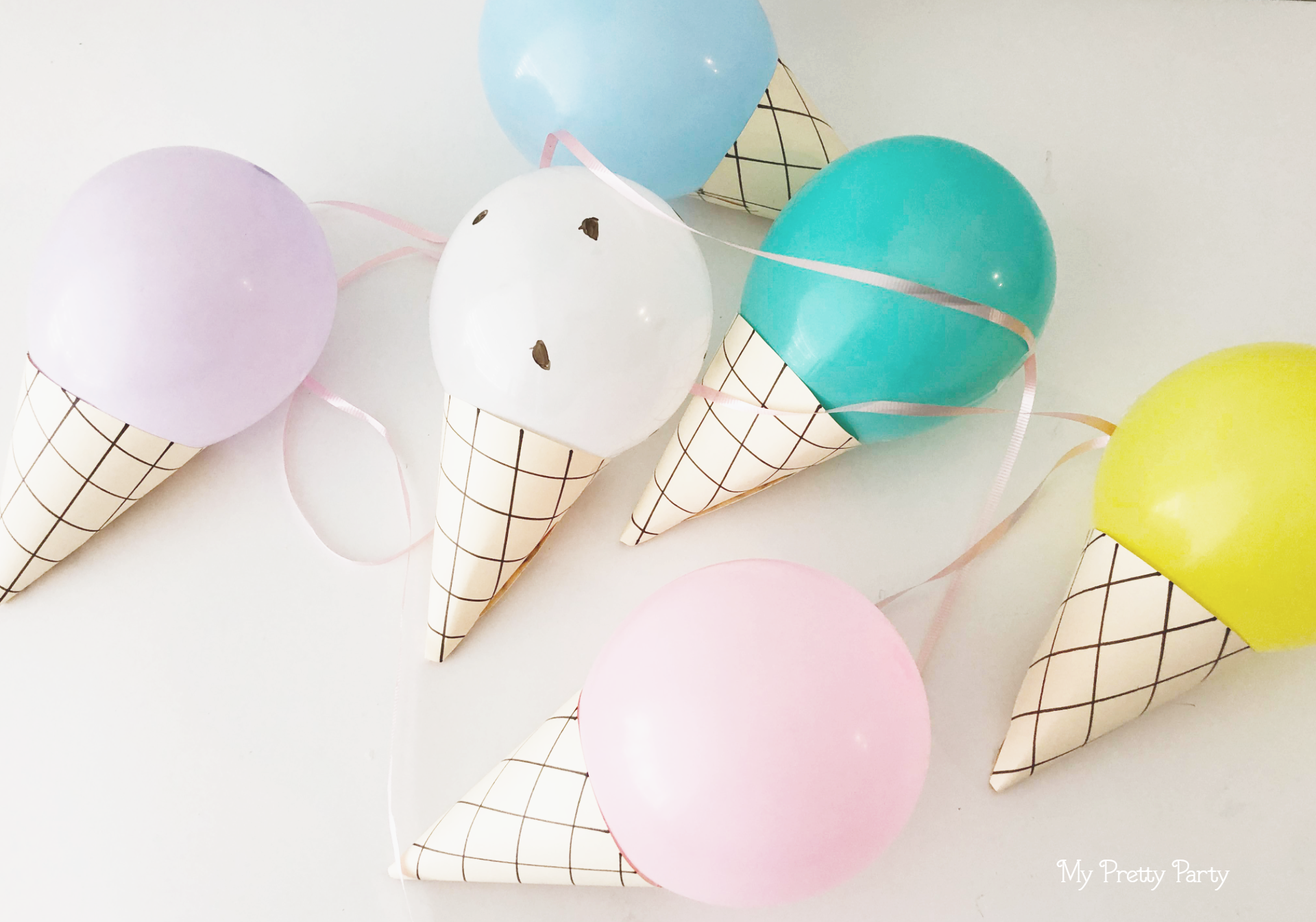 バルーンアート 簡単かわいいバルーンアイスクリームの作り方 My Pretty Party